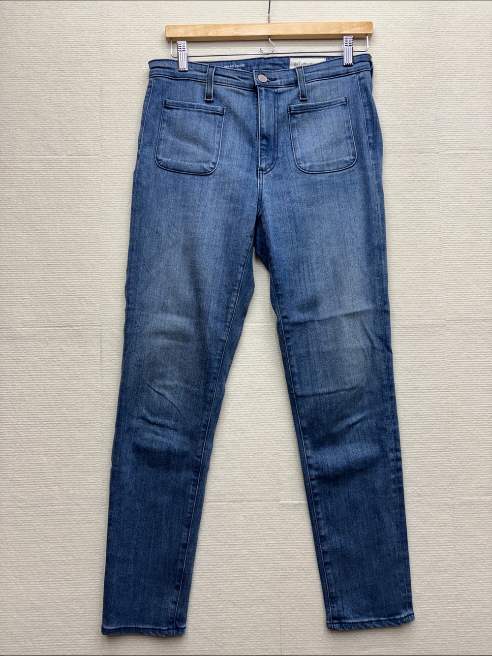 AG Adriano Goldschmied anthropologie denim blue jeans 30R retro Stevie 30 R